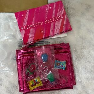 Betsey Johnson Ring Pop Lick Pink Metallic Wallet